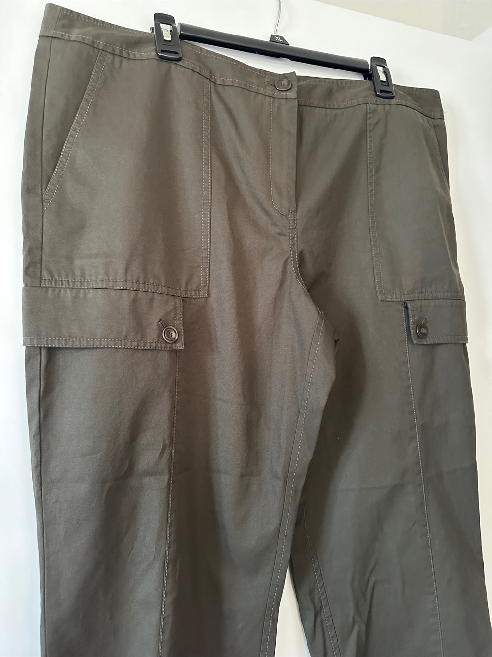 Nordstrom Signature Olive Green Utility Cargo Ankle Pants - Picture 6 of 7